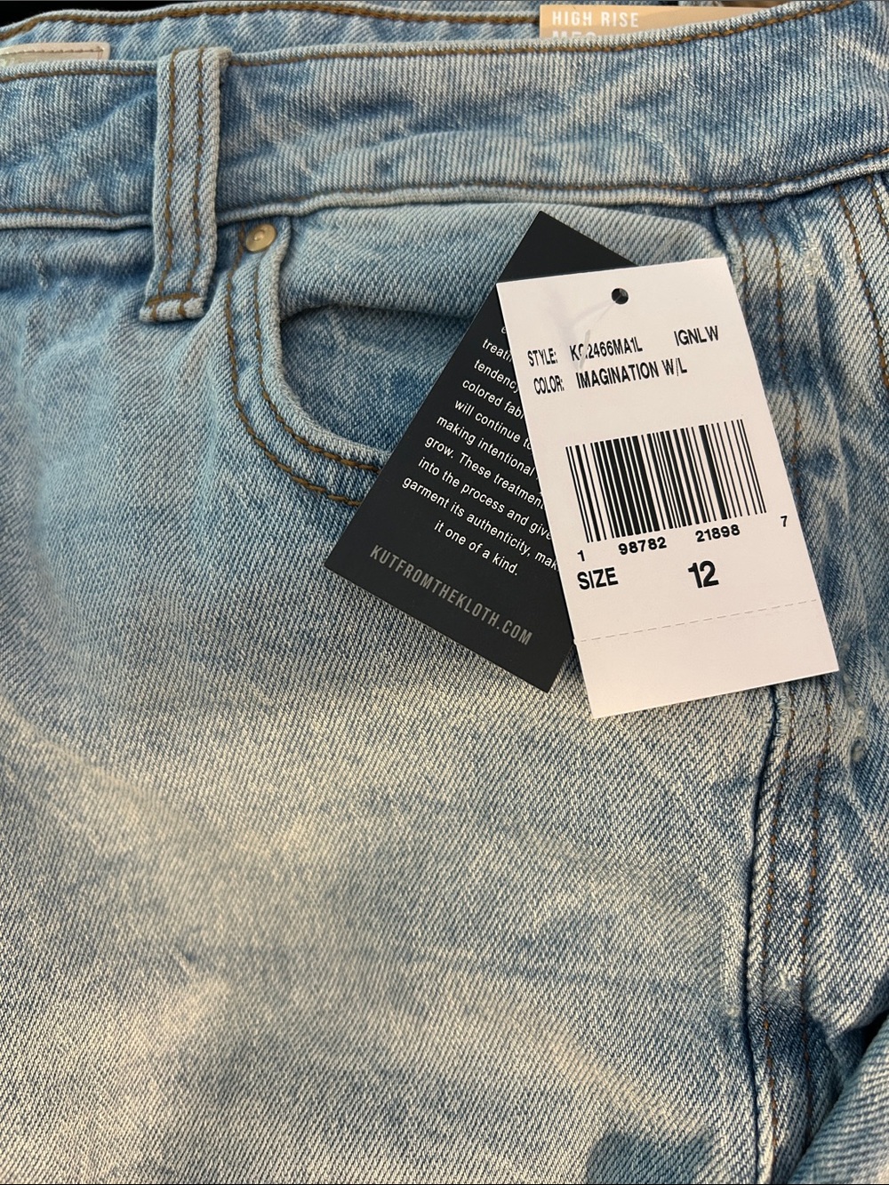 Kut from the Kloth Light Blue Wide-Leg Jeans - Picture 2 of 2